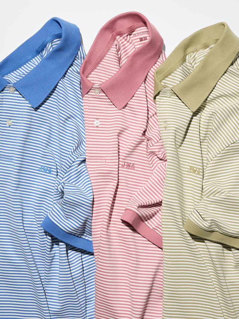 Поло из хлопкового пике с узкой полоской (dry) (розовый)