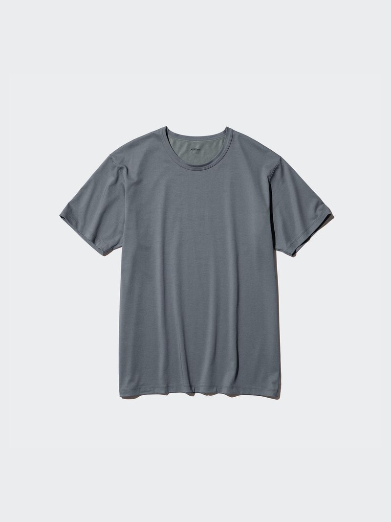 Футболка с короткими рукавами и круглым вырезом airism из хлопка