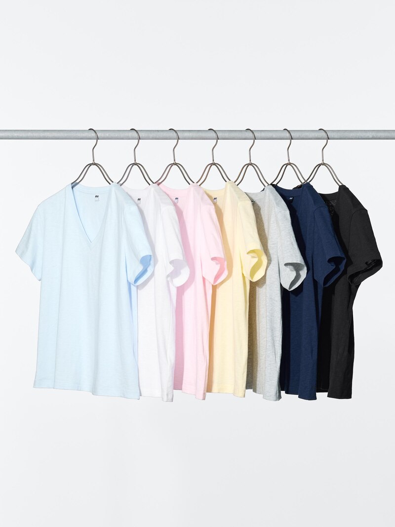 Футболка с v-образным вырезом из ткани с текстурой slub