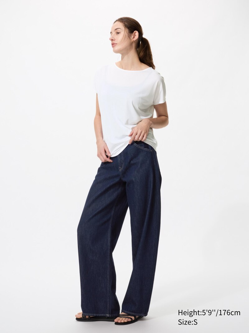 Футболка с округлым вырезом на запах