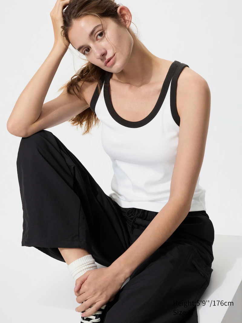 Мягкий жилет-топ с ребристой отделкой (ringer)