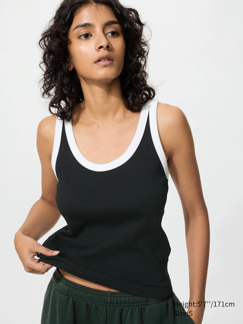 Мягкий жилет-топ с ребристой отделкой (ringer)