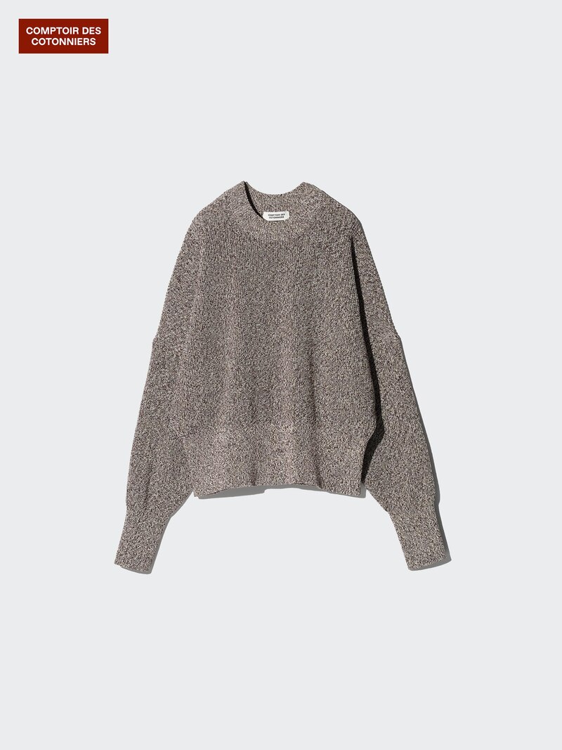 Джемпер с круглым вырезом из мерсеризованного хлопка