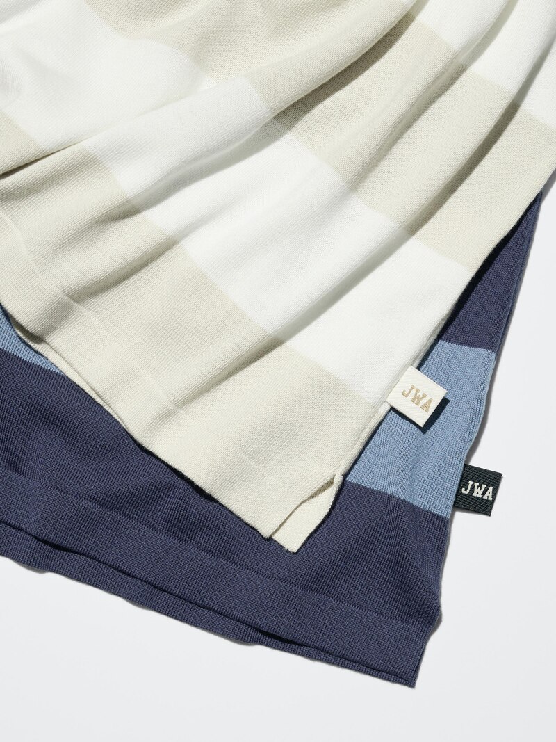 Поло свитер (в полоску, короткий рукав)