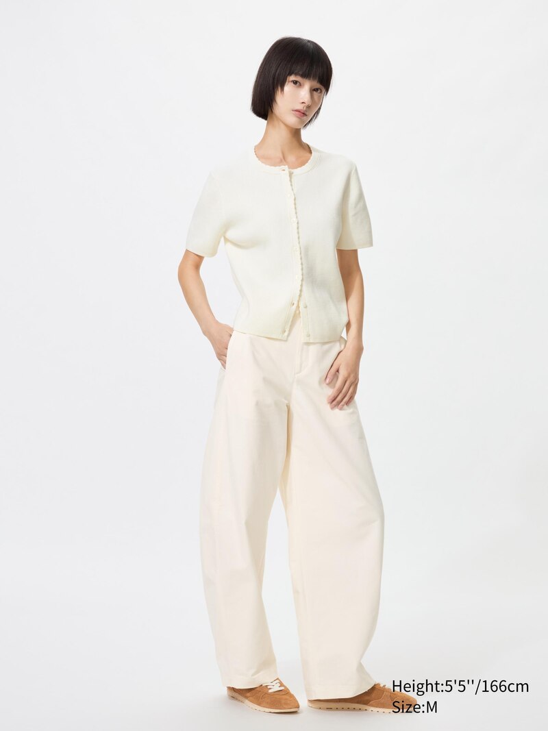 Кардиган с коротким рукавом и застёжкой на пуговицы и бахрому