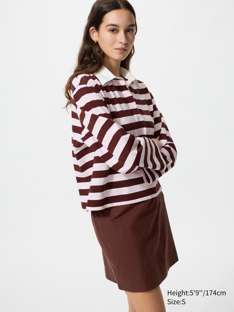 Юбка-шорты из льняной смеси (вино)