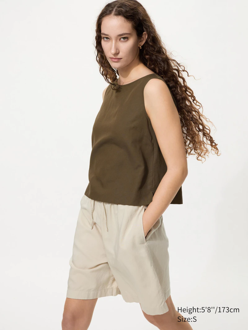 Шорты из льно-вискозной смеси linen blend easy