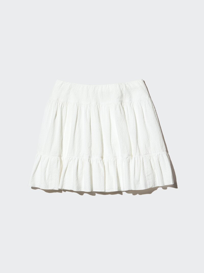 Мини-юбка seersucker объемная