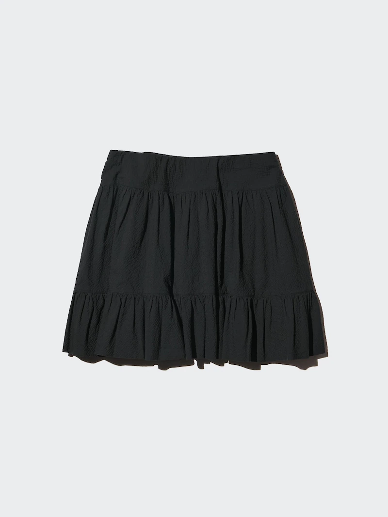 Мини-юбка seersucker объемная