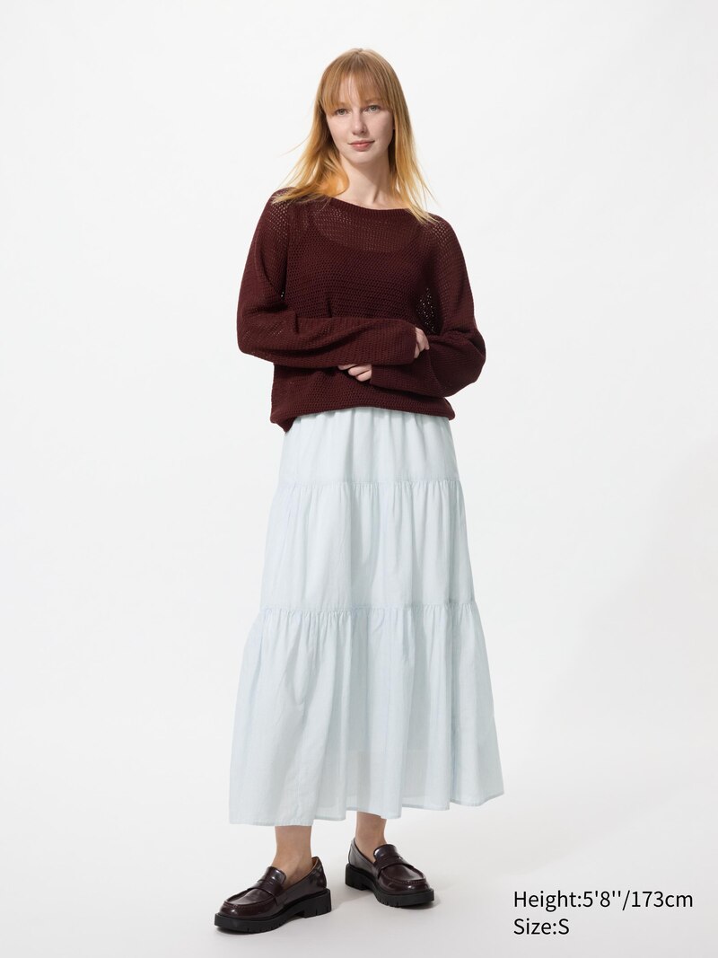 Макси-юбка с тире (в полоску)