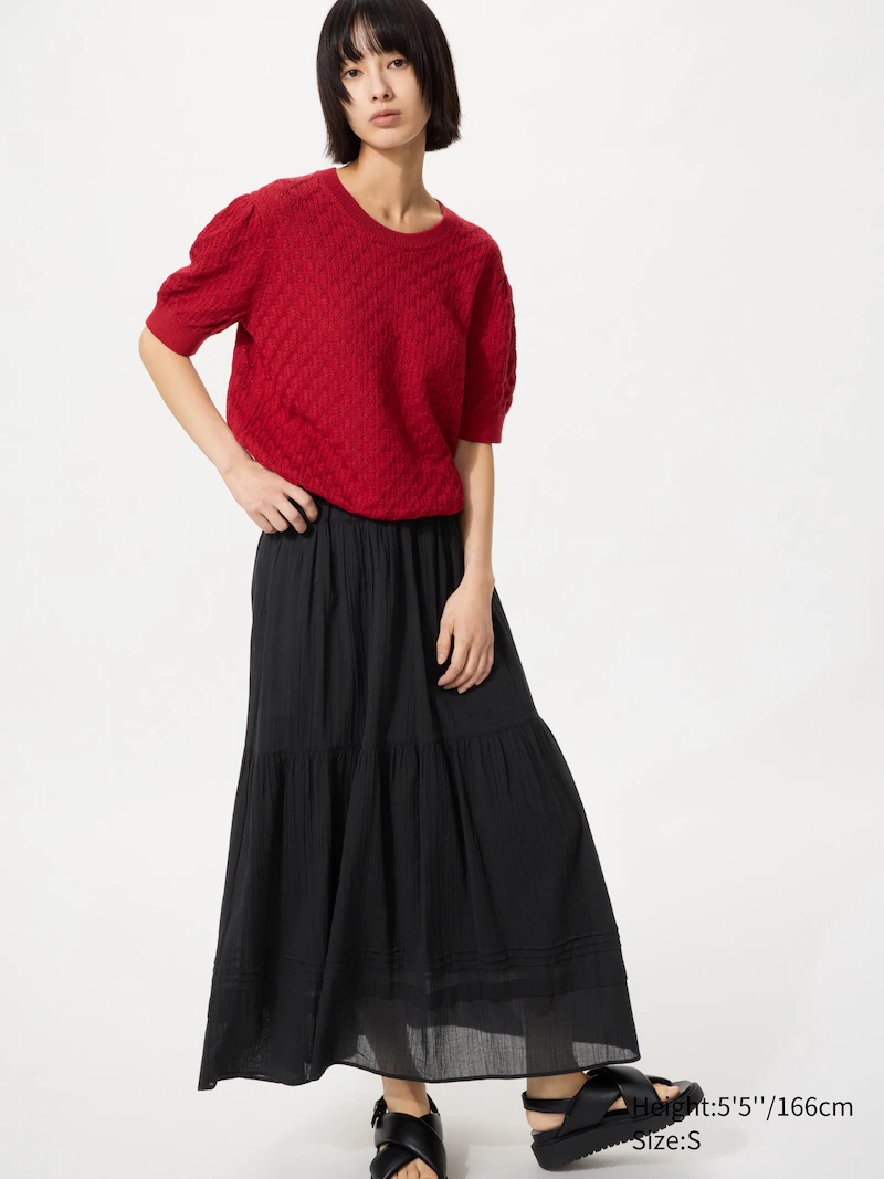 Макси-юбка с тире