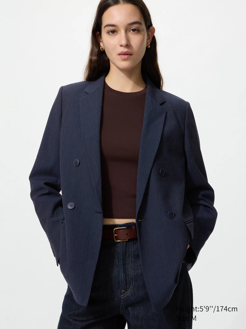 Пиджак с двубортной застежкой