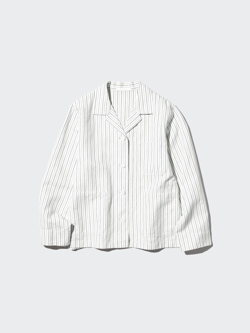 Комбинезон из льна с полосками