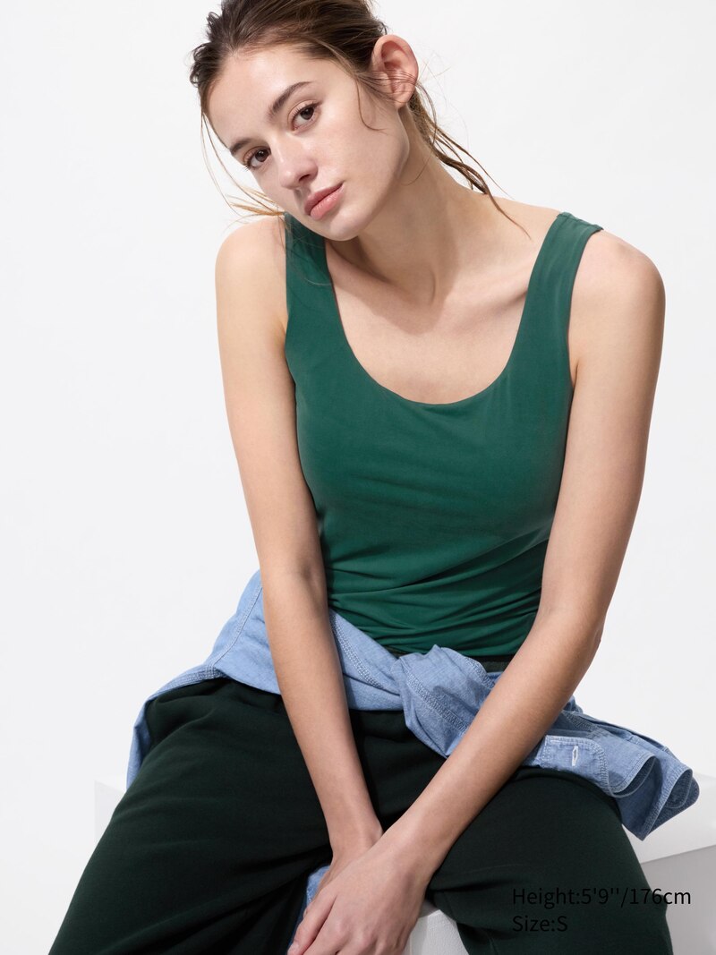 Легкий топ с корректирующим бюстгальтером airism без рукавов