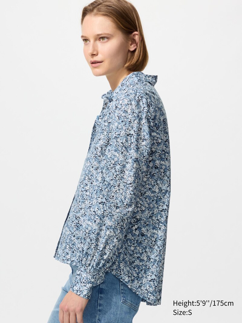 Хлопковая блузка (с принтом)