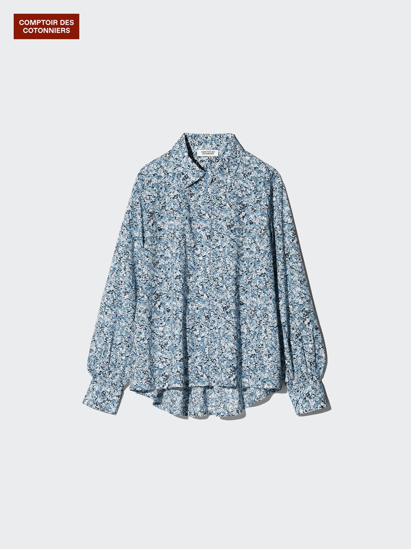 Хлопковая блузка (с принтом)