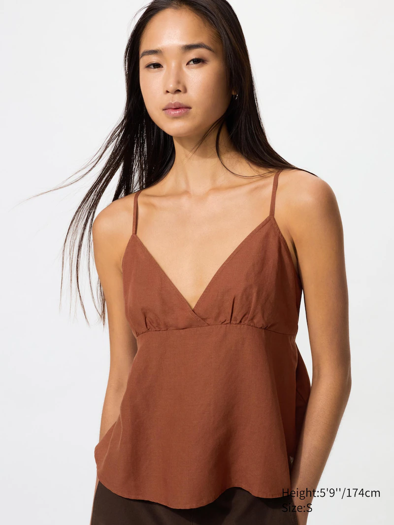 Топ-майка из льна для женщин