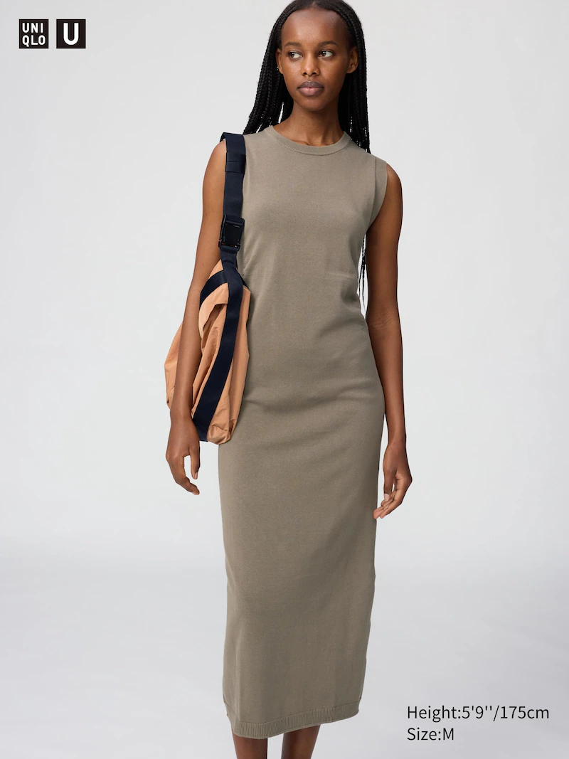 Платье из хлопка с объемным трикотажем 3d