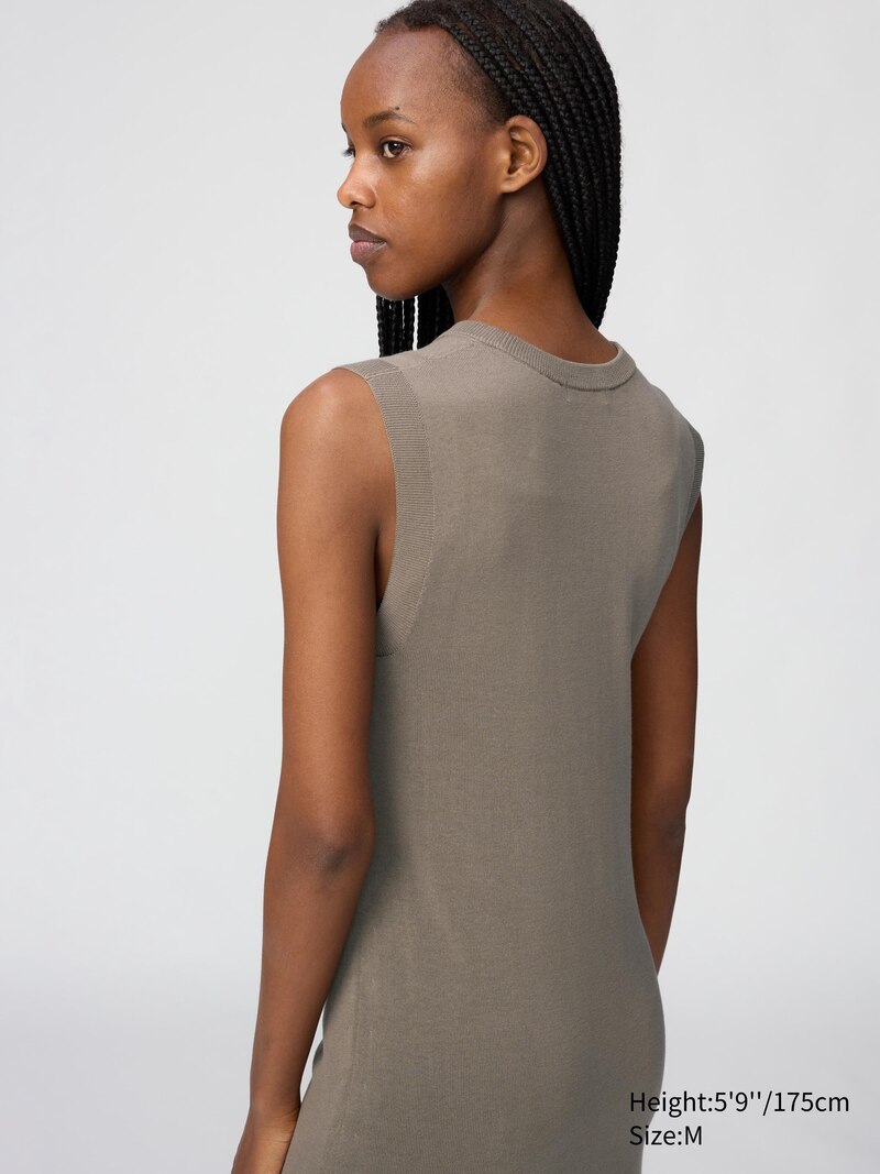 Платье из хлопка с объемным трикотажем 3d