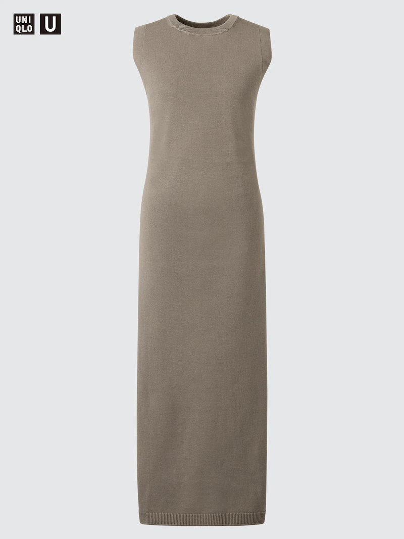 Платье из хлопка с объемным трикотажем 3d