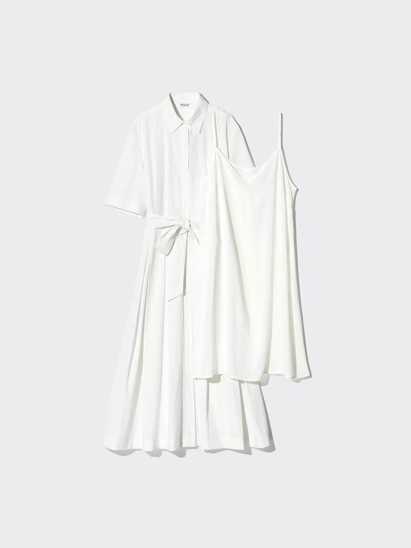 Платье из хлопкового смесового материала (в полоску)