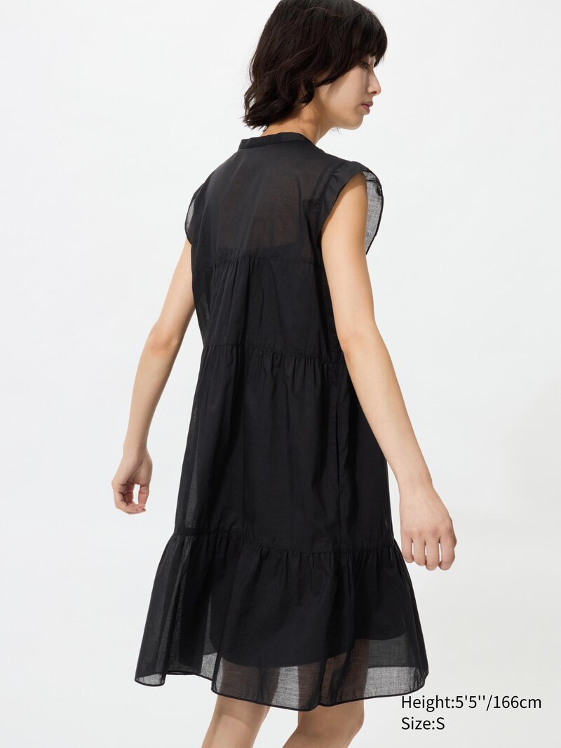 Хлопковое платье с тире (без рукавов)