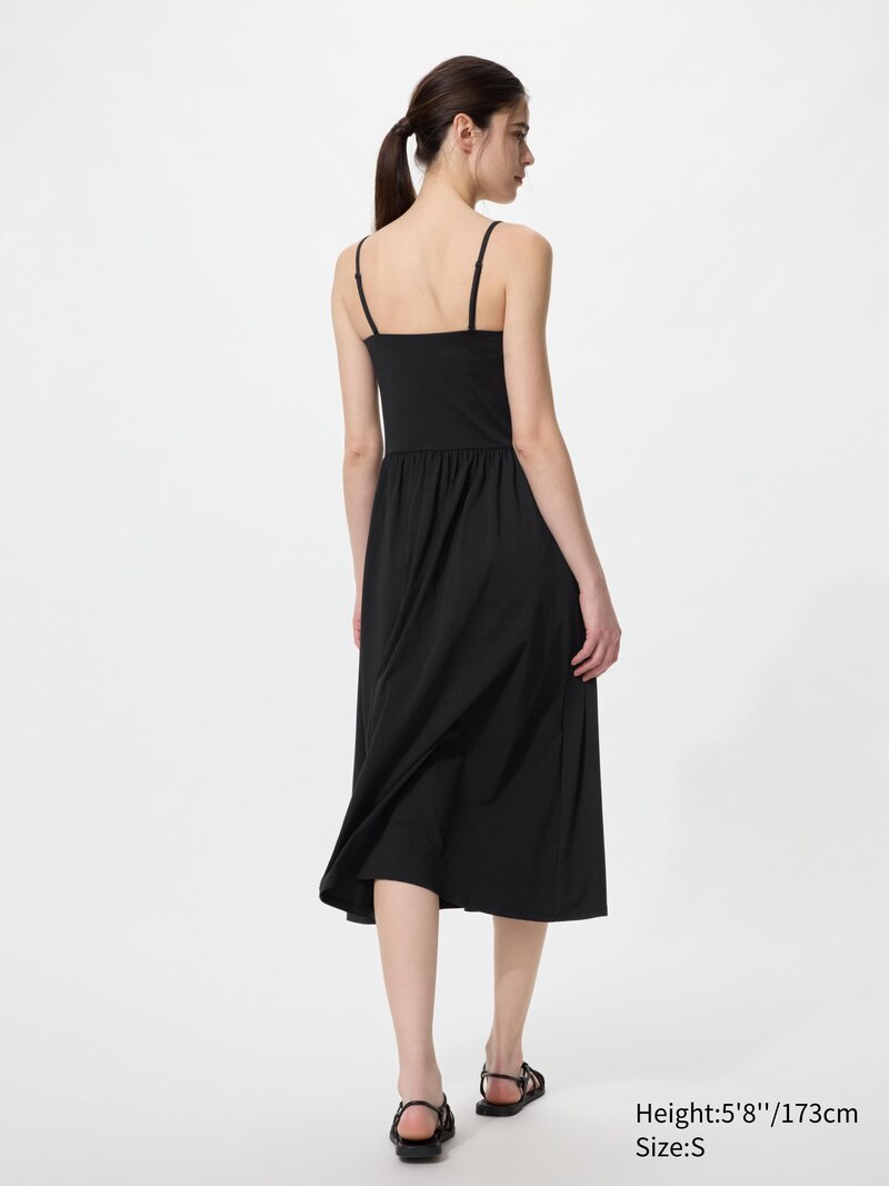 Платье-сарафан с бретелями и вшитым бюстгальтером airism cotton