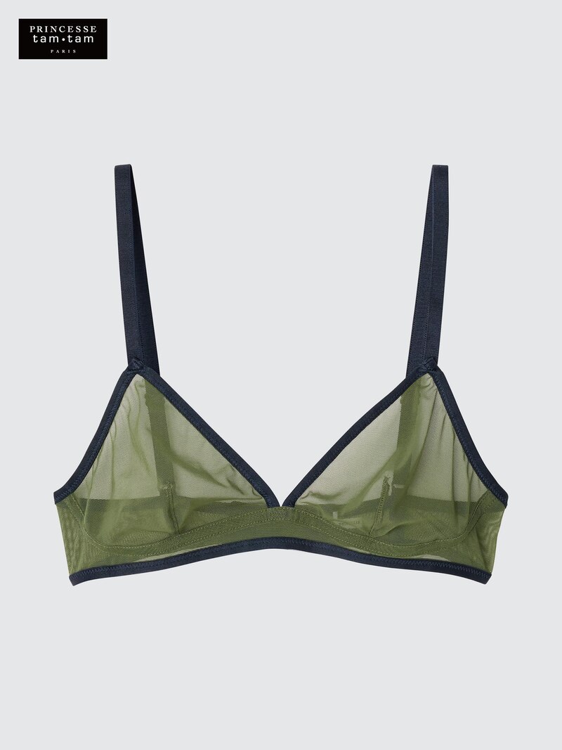 Беспроводной бюстгальтер (сетка, цветовая блокировка)