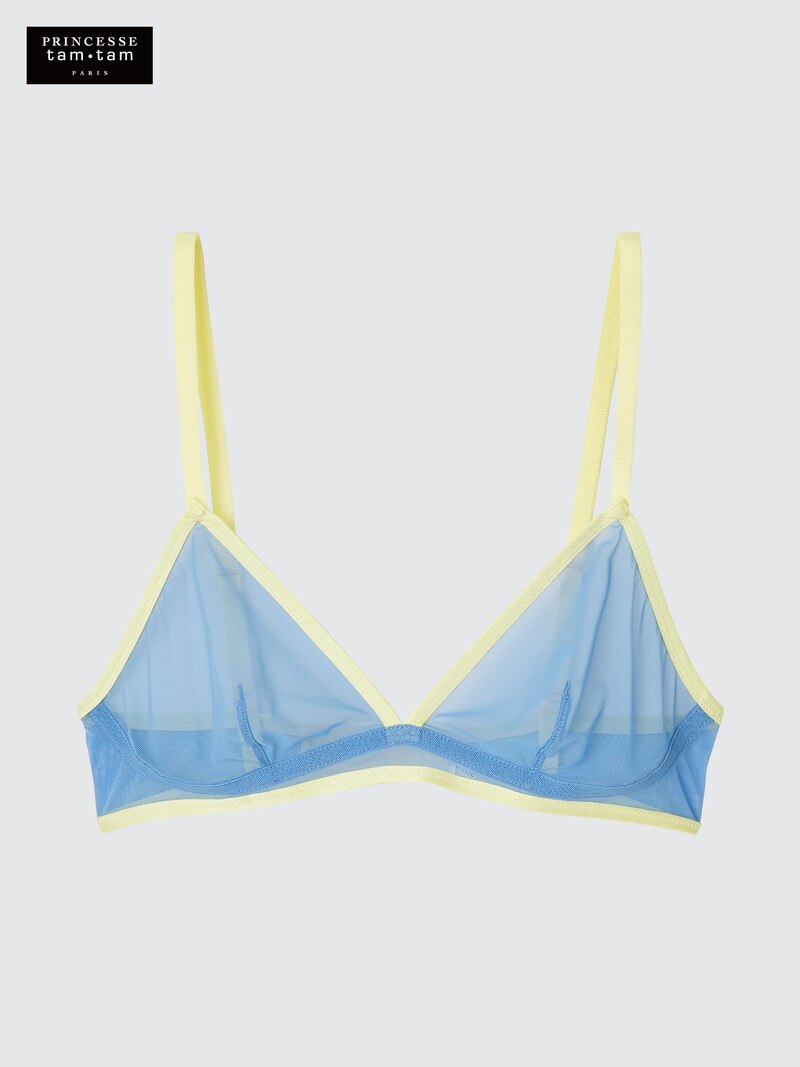 Беспроводной бюстгальтер (сетка, цветовая блокировка)