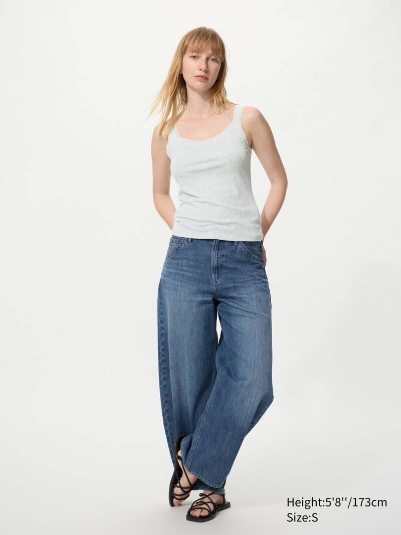 Майка без рукавов из мягкого модала (кружевной узор)