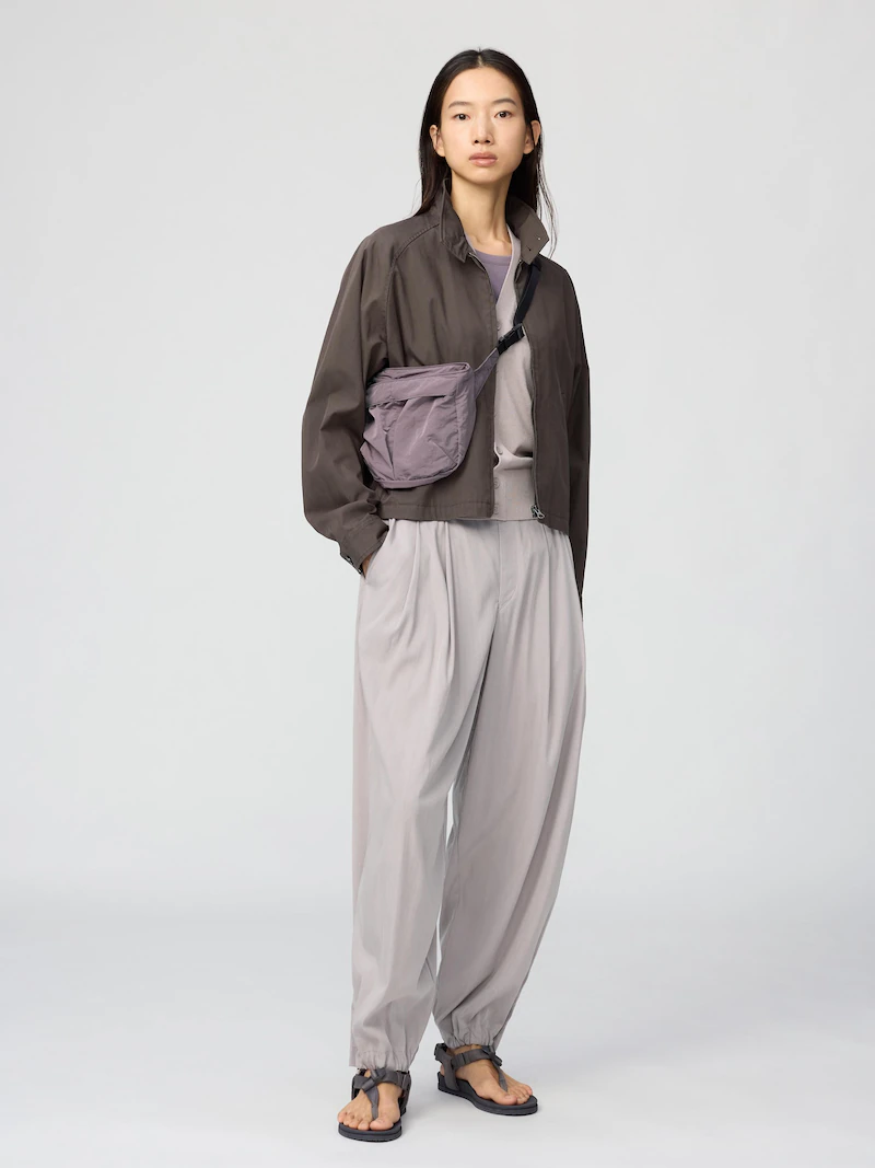 Сумка через плечо с карманом для складывания