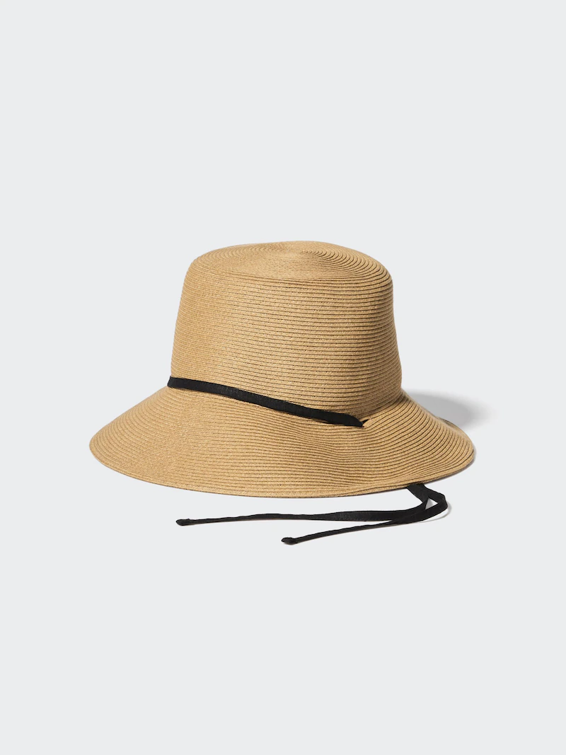 Шляпа из натурального соломенного сукна с регулируемой посадкой на голове и защитой от уф-лучей