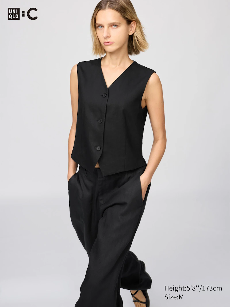 Жилет из 100% премиального льна