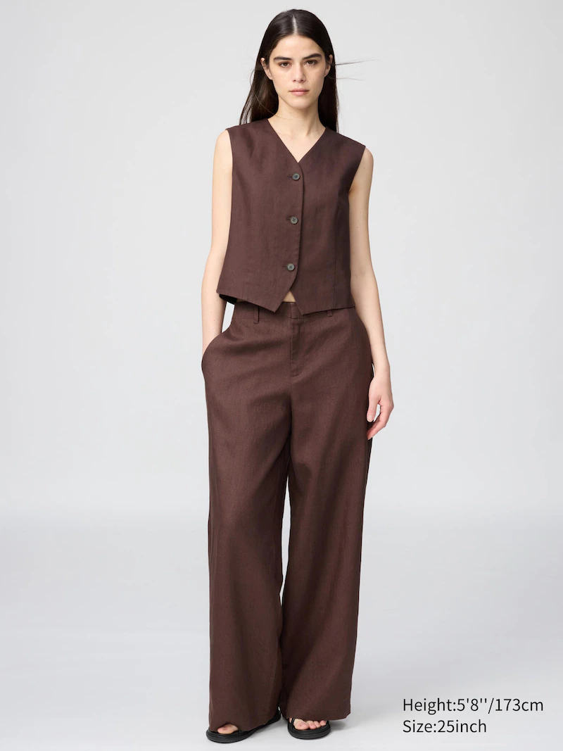 Широкие льняные брюки из премиум-класса