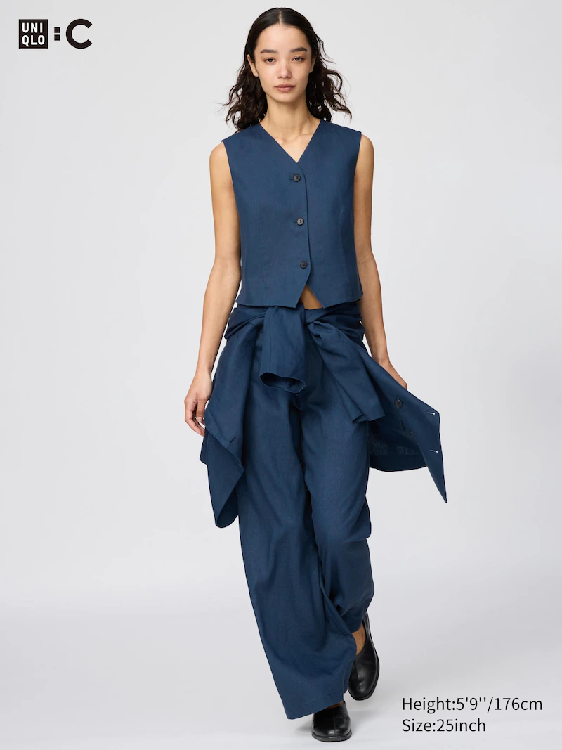 Широкие льняные брюки из премиум-класса