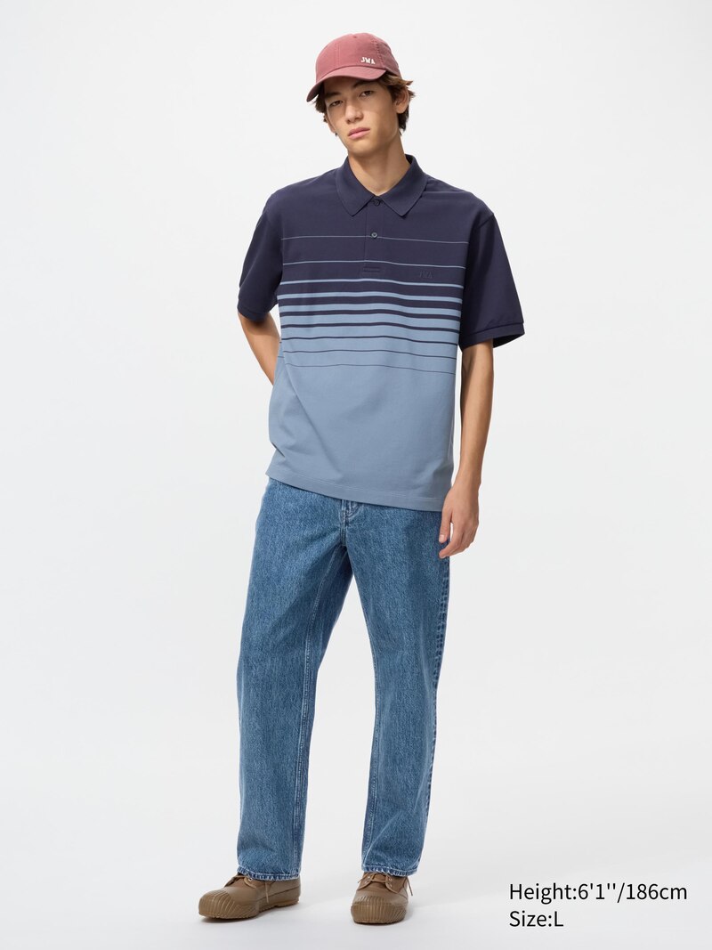 Поло из сухого пике с полосками