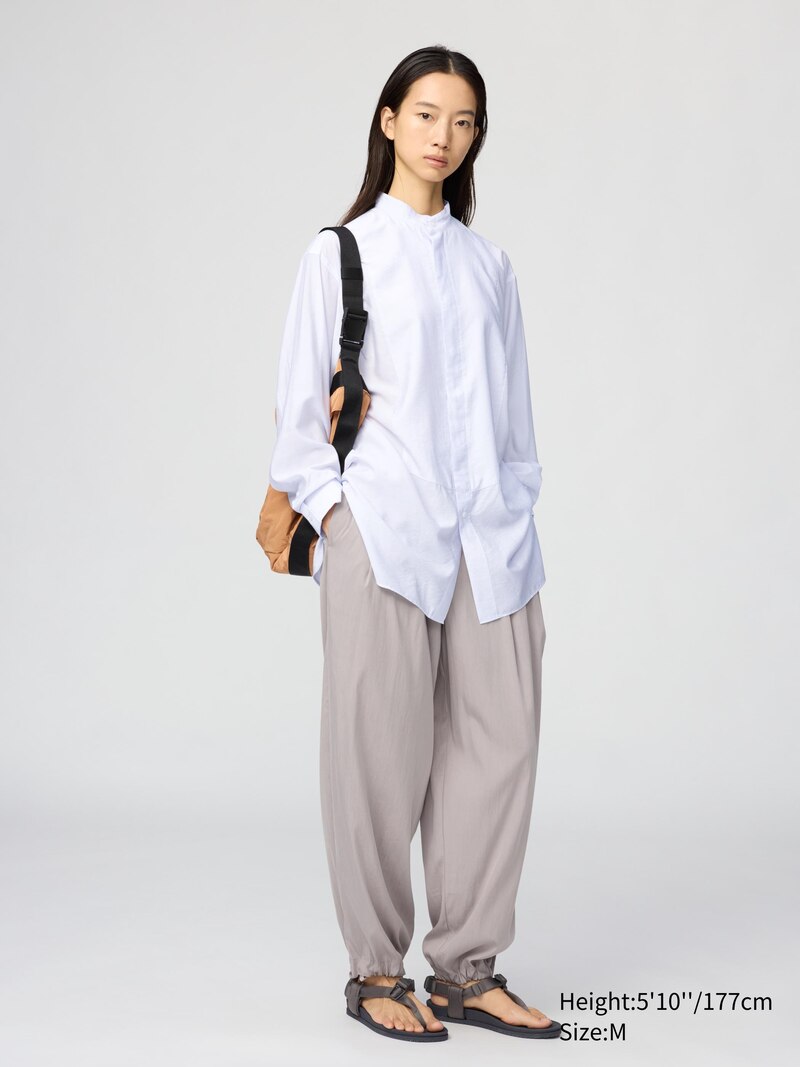 Рубашка с воротником стойка (длинный рукав)