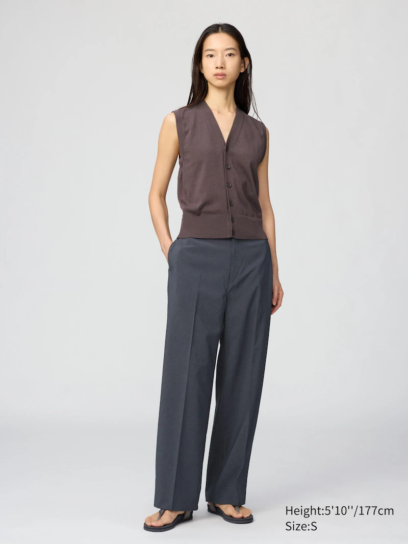 Вязаный жилет с пуговицами, подлежащий стирке