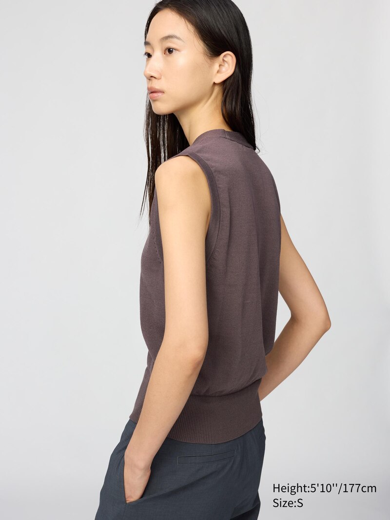 Вязаный жилет с пуговицами, подлежащий стирке