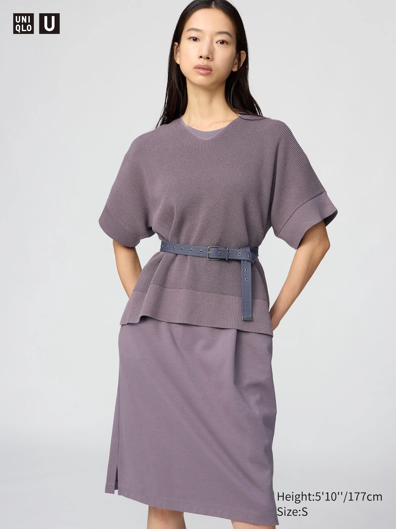 Пуловер с v-образным вырезом (на короткий рукав)