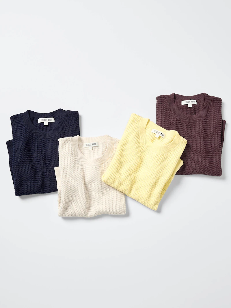 Хлопковый свитер с круглым вырезом (короткий рукав)