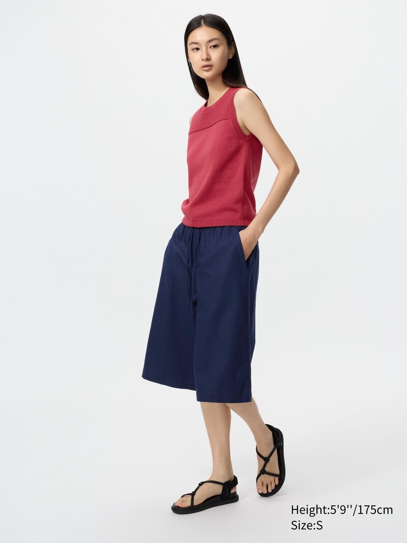 Реглан без рукавов из хлопка с круглым вырезом