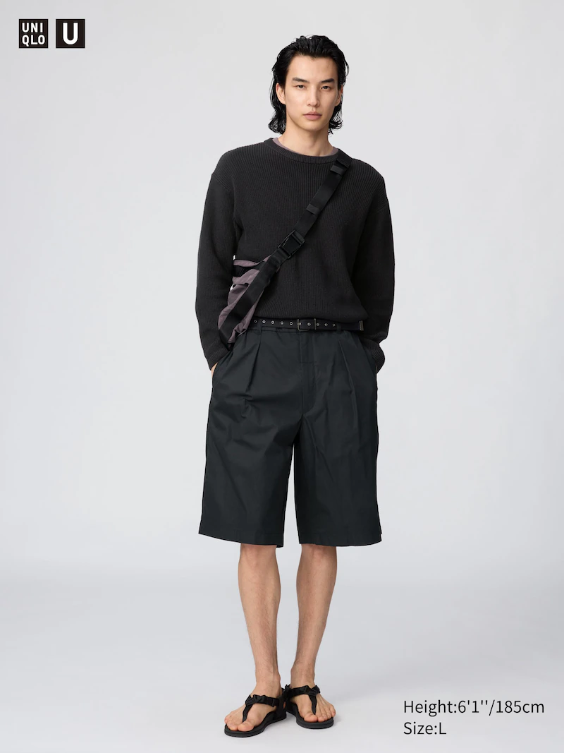 Широкие плиссированные шорты