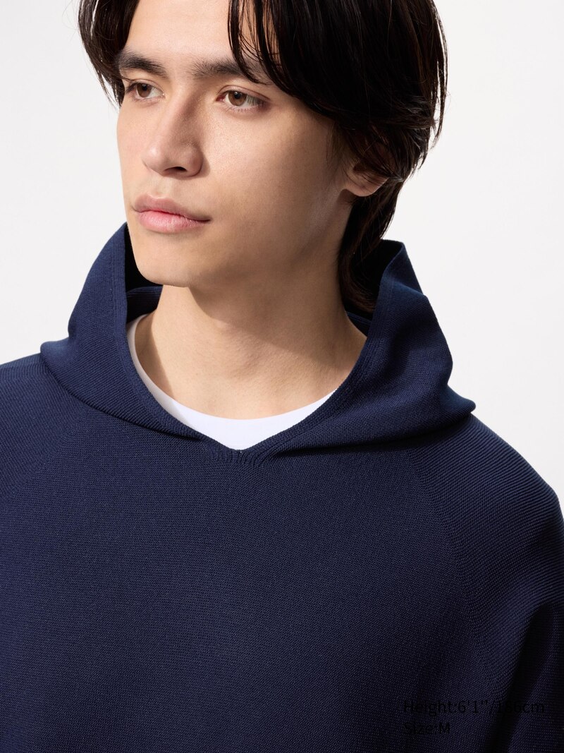 Худи с капюшоном из структурного трикотажа, подлежащее стирке