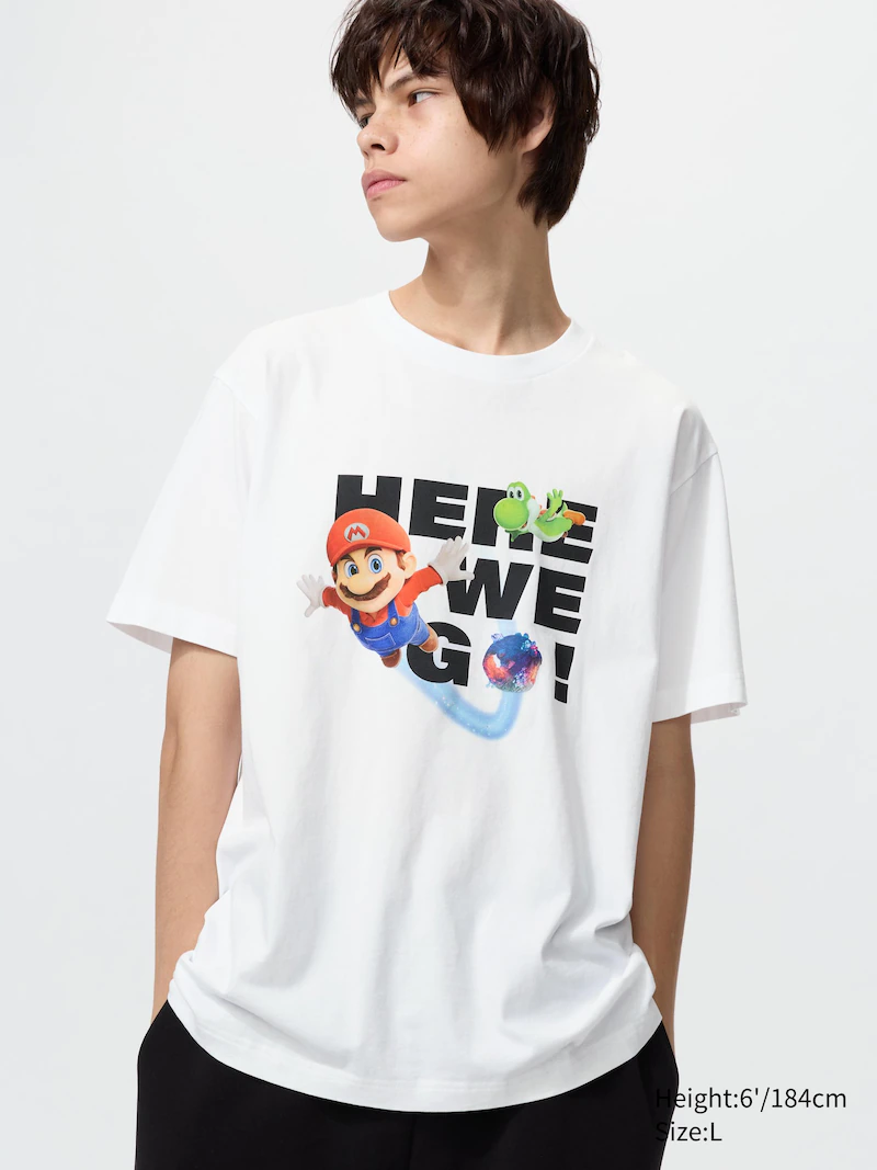 Футболка с графическим принтом the super mario galaxy movie ut