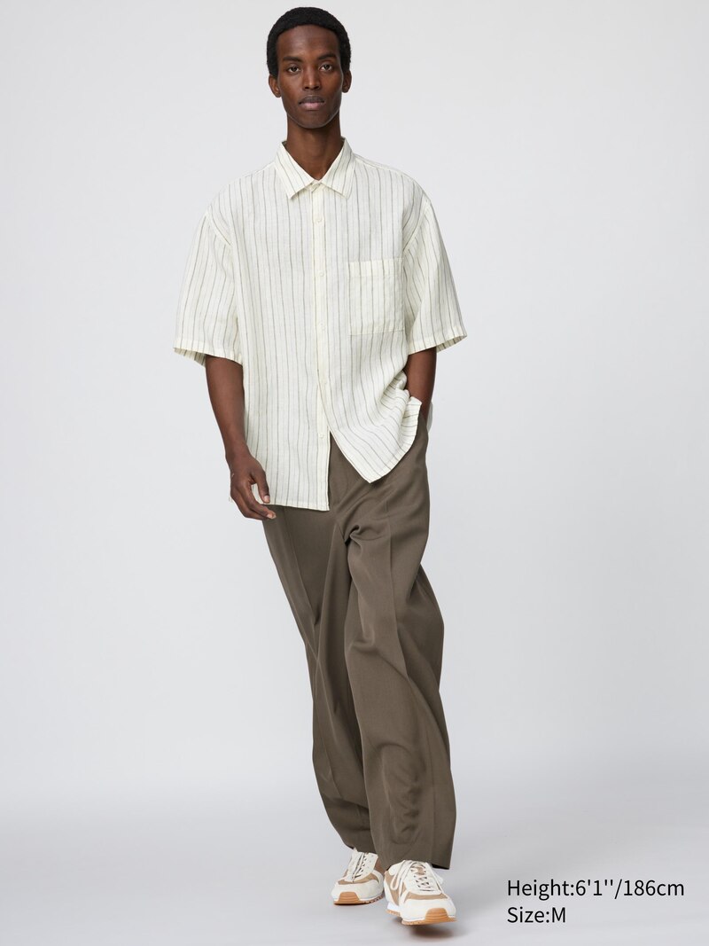 Широкая рубашка из 100% премиумного льна