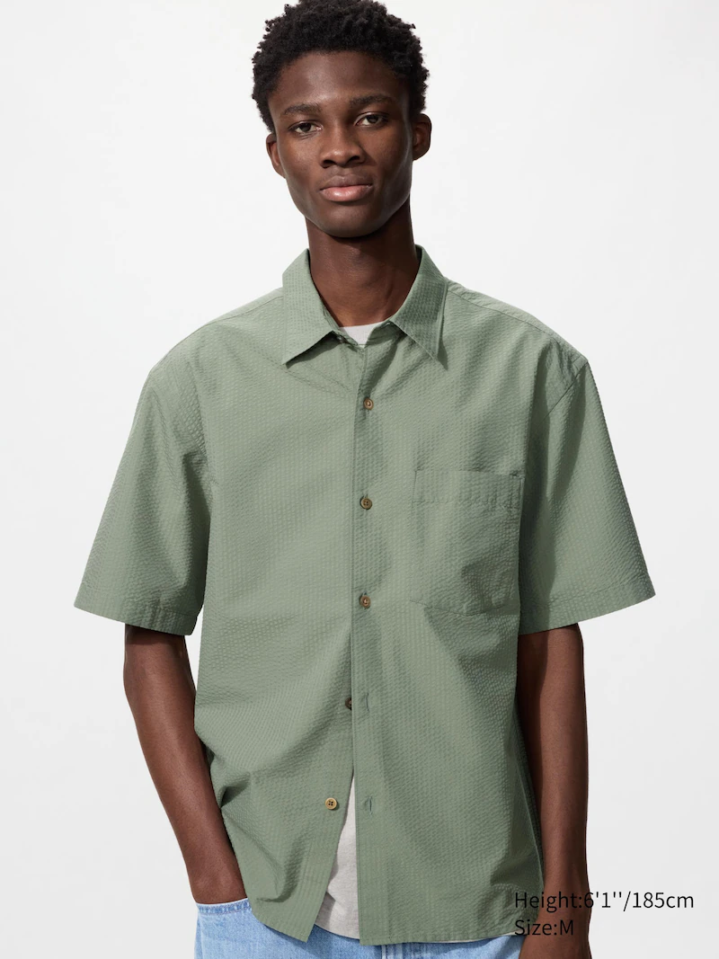 Рубашка из сирсакера (короткий рукав)