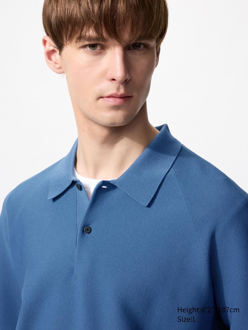 Машинная стирка поло с длинным рукавом из современного вязаного материала 3d seamless