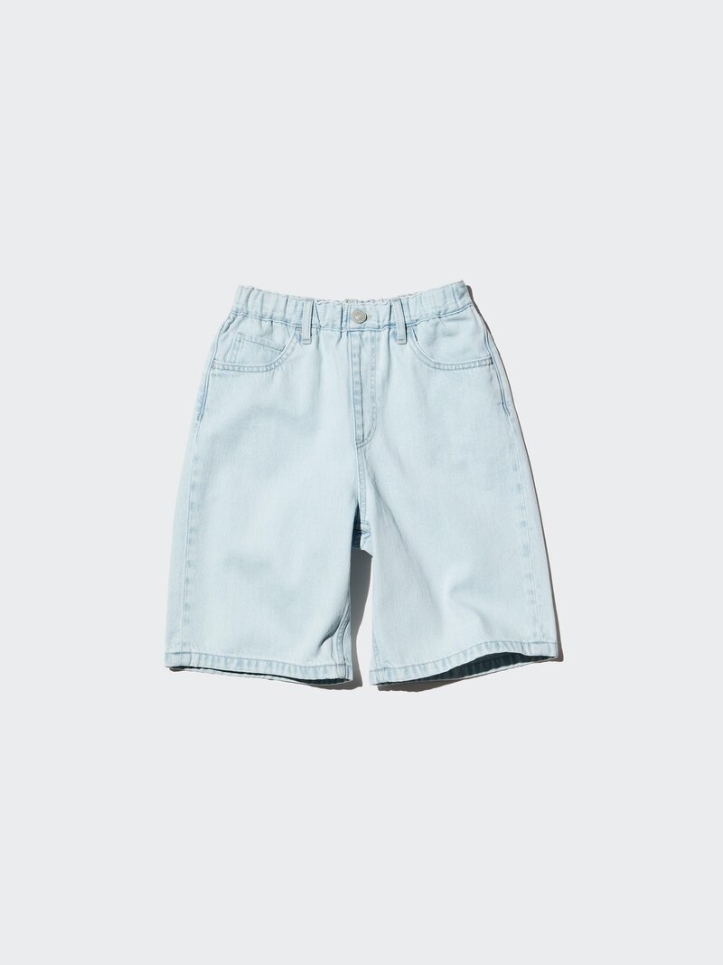 Широкие джинсовые шорты