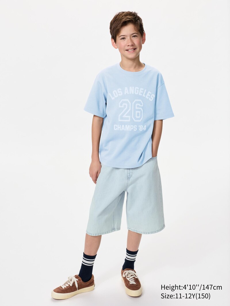 Широкие джинсовые шорты